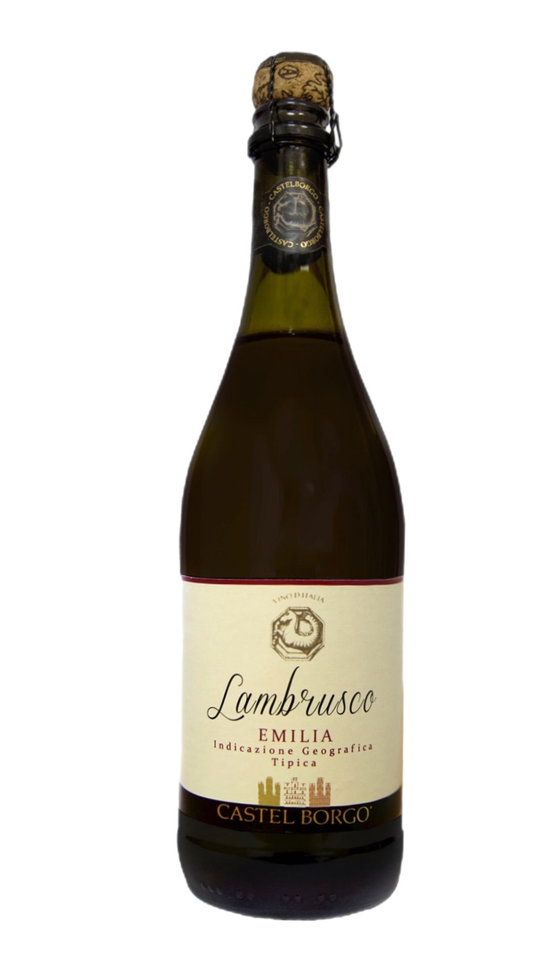 Вино Ігристе Castelbprgo Lambrusco Dell'enilia (чер. нап./сол.) 0,75л